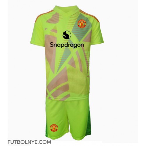 Camiseta Manchester United Portero Visitante Equipación para niños 2024-25 manga corta (+ pantalones cortos)